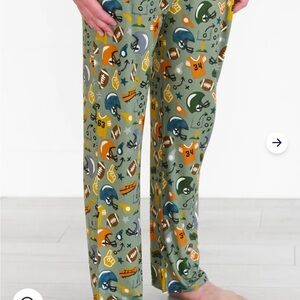 Little Sleepies Men’s pajama pants touchdown time football size medium bamboo